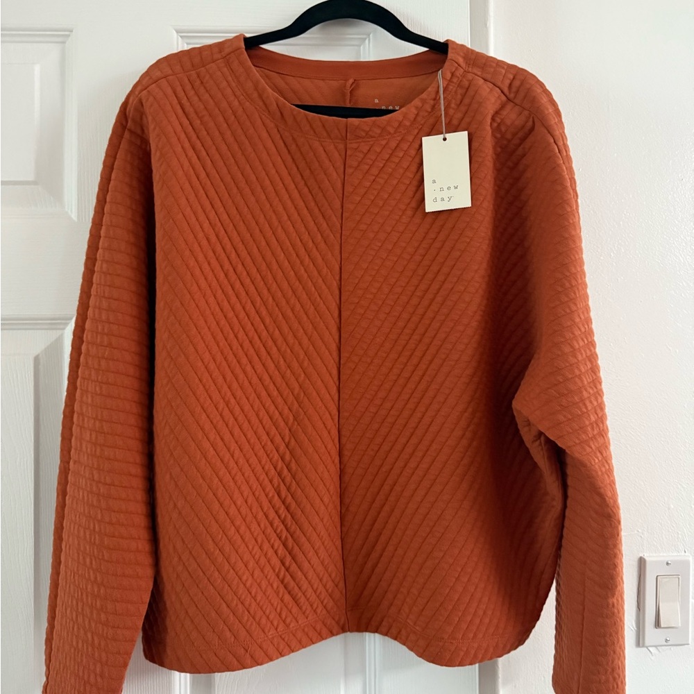 Women's Rust Quilted Top